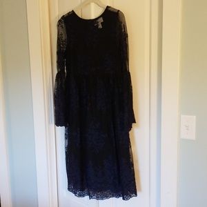 Dark blue lace Motherhood Maternity dress